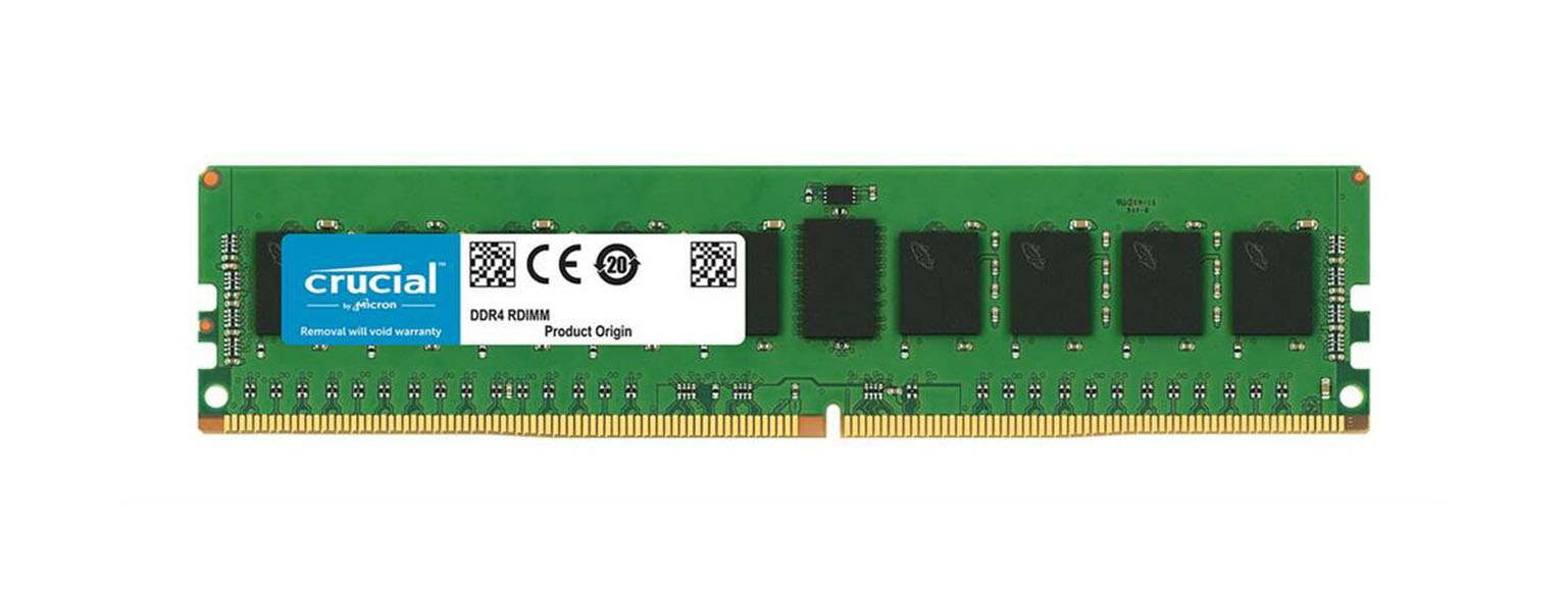 Crucial CT8922456 4GB DDR4-2400MHz PC-19200 ECC Registered CL17 288-Pin Single Rank 1.2V DIMM Memory Module